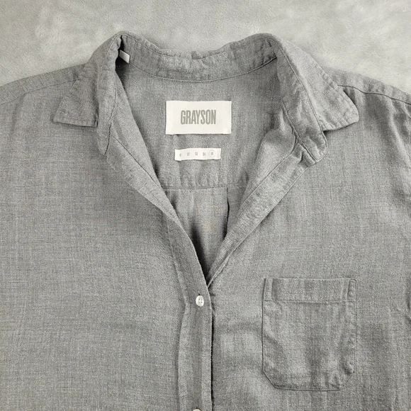 Gray Grayson Women Button Down Shirt - Picture 2 of 12